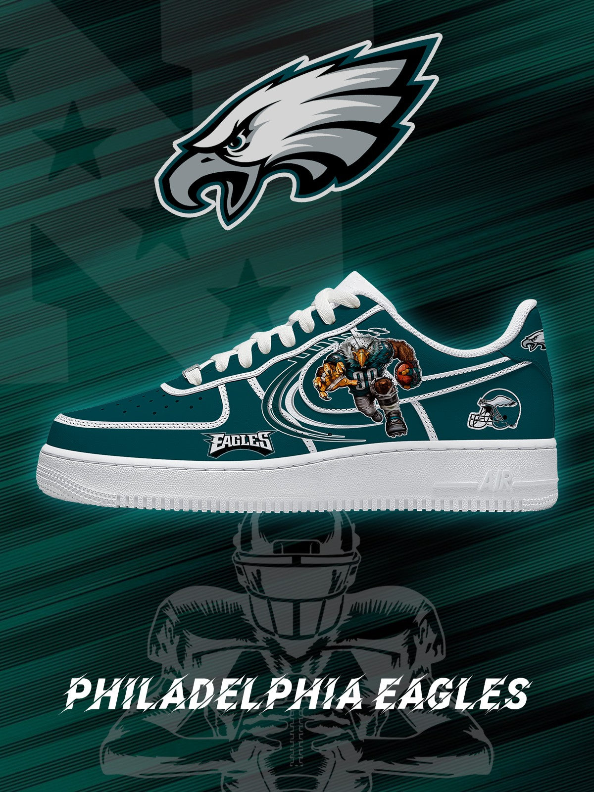Philadelphia Football V.2 Custom Sneakers | EG28
