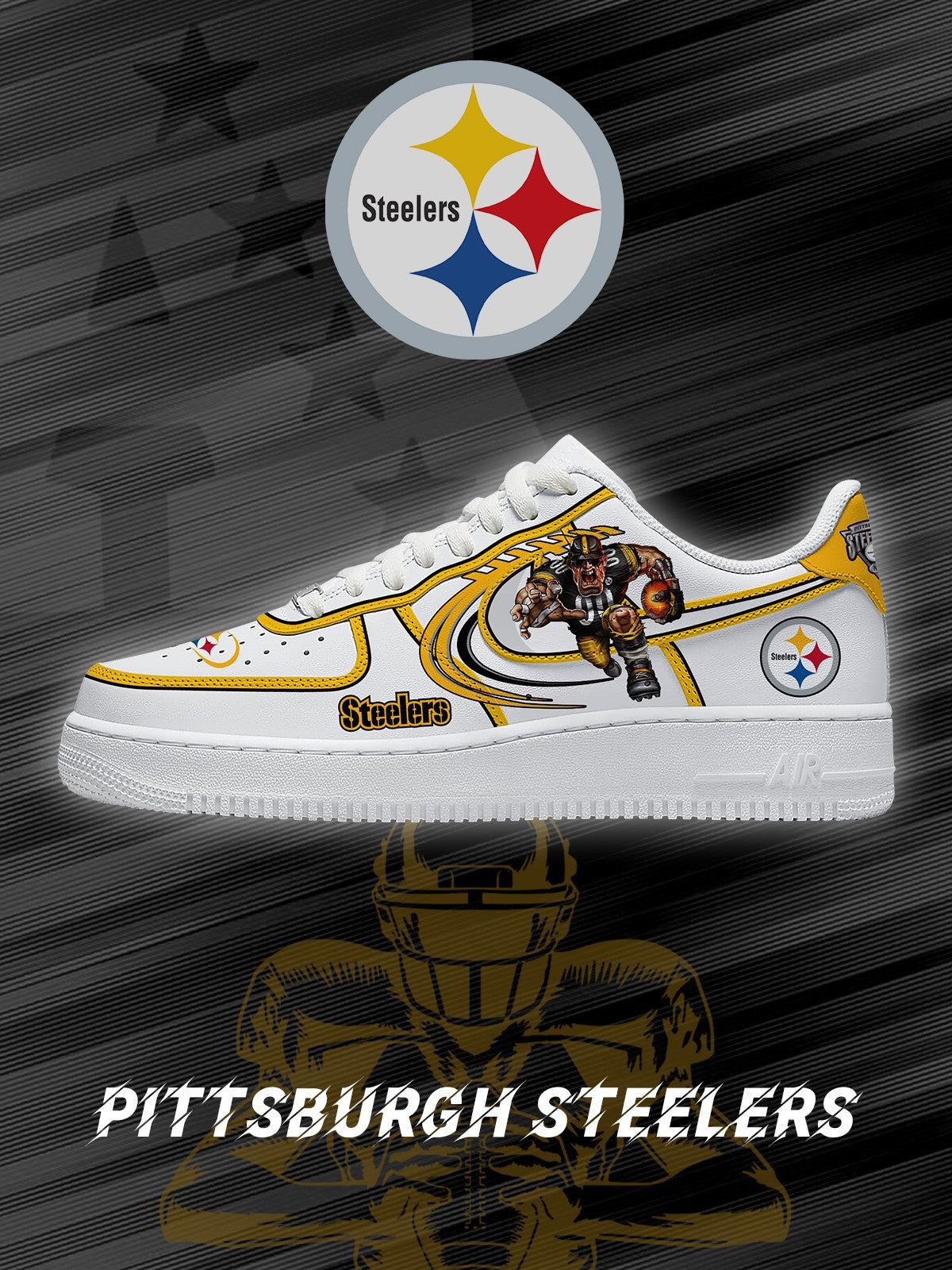 Pittsburgh Football V.2 Custom Sneakers | XZ63