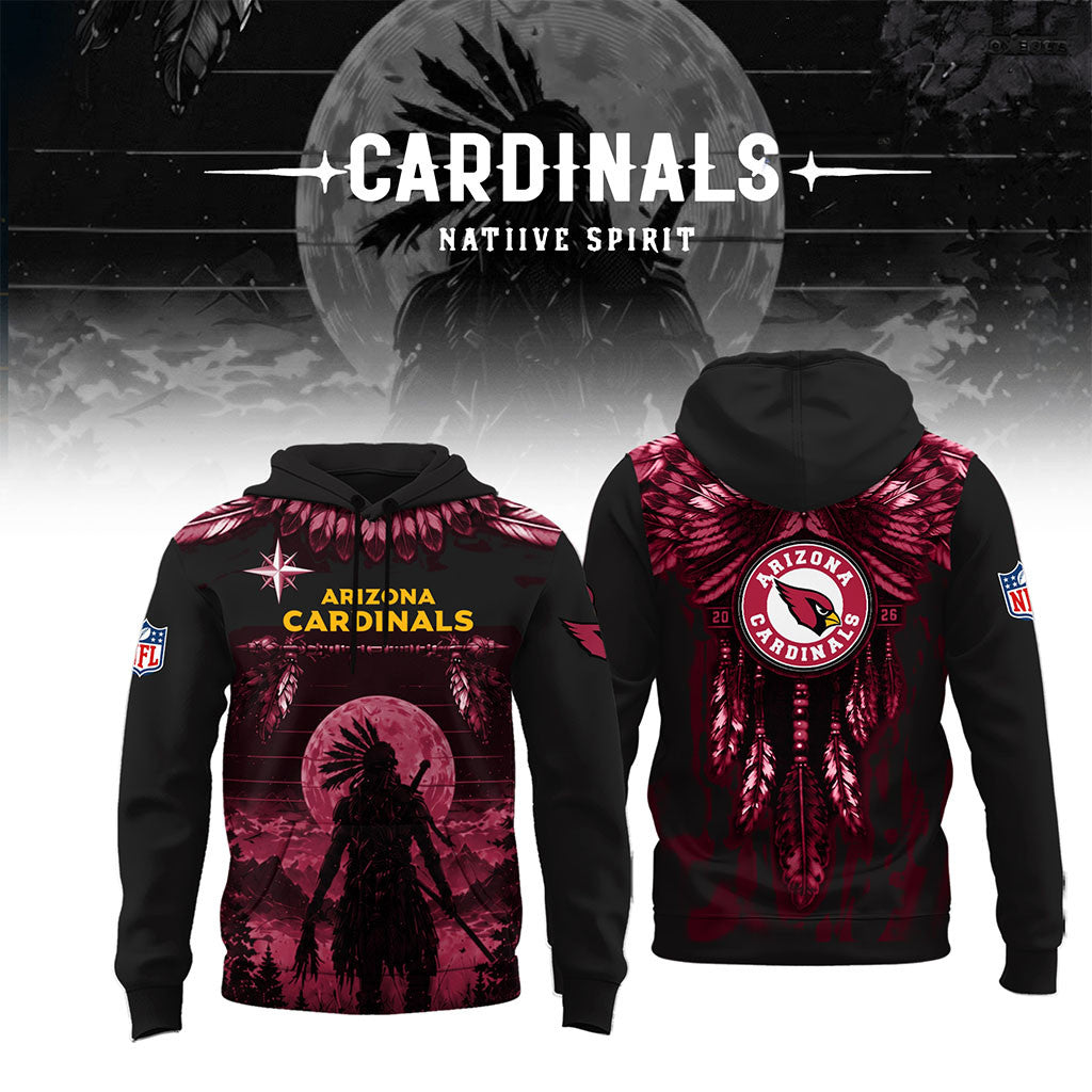 Arizona Cardinals Native Spirit Heritage Hoodie 2026 Arizona Cardinals Merch Football Fan Gifts