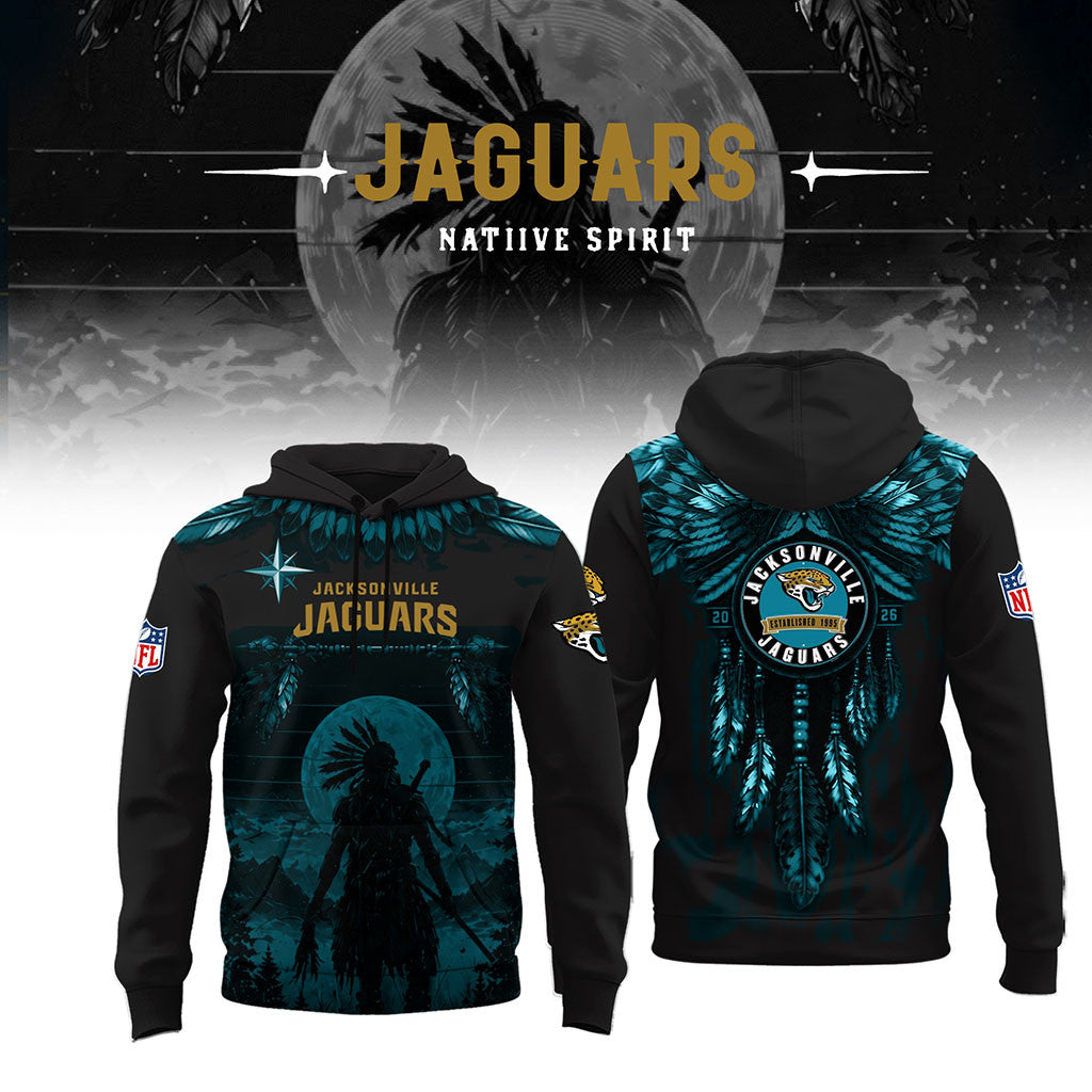 Jacksonville Jaguars Native Spirit Heritage Hoodie 2026 Jaguars Merch Football Fan Apparel