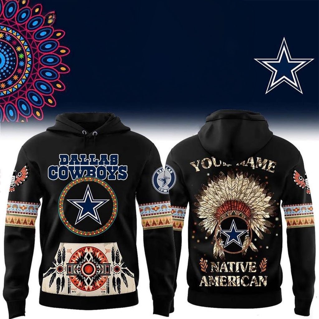 Custom Dallas Cowboys Native American Heritage Month Hoodie Cowboys Merch Gifts For Son