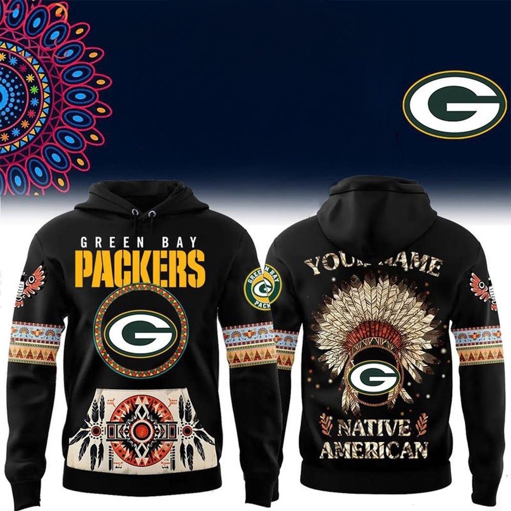 Custom Green Bay Packers Native American Heritage Month Hoodie Packers Merch Football Fan Gear