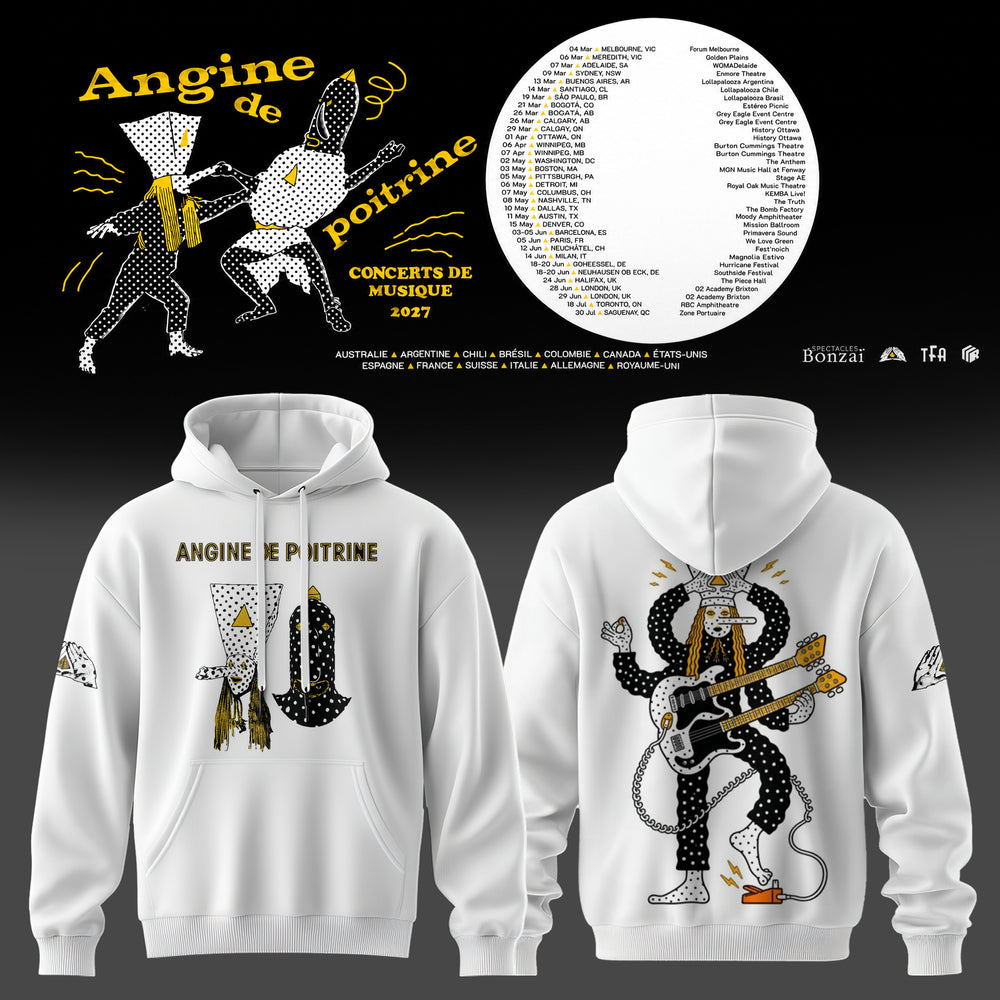 Angine De Poitrine Merch Concerts De Musique 2027 Hoodie Angine De Poitrine Tour Clothing | GB73