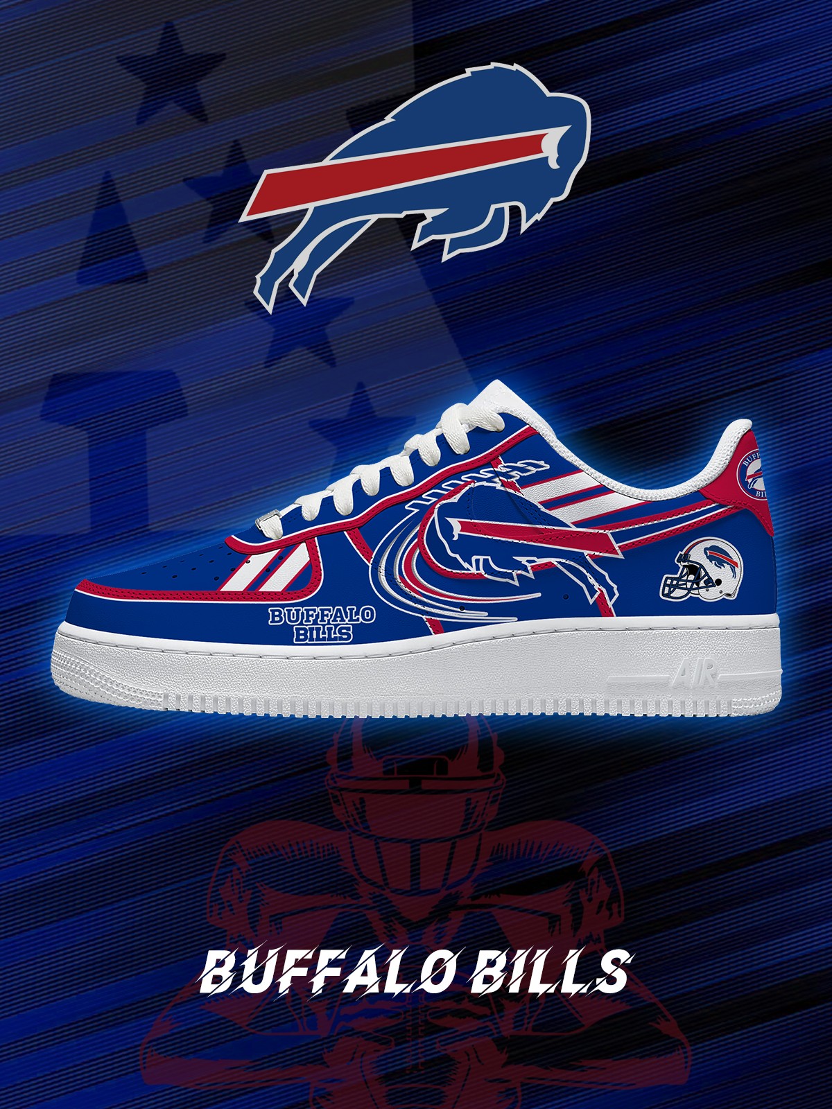 Buffalo Football V.2 Custom Sneakers | FW38