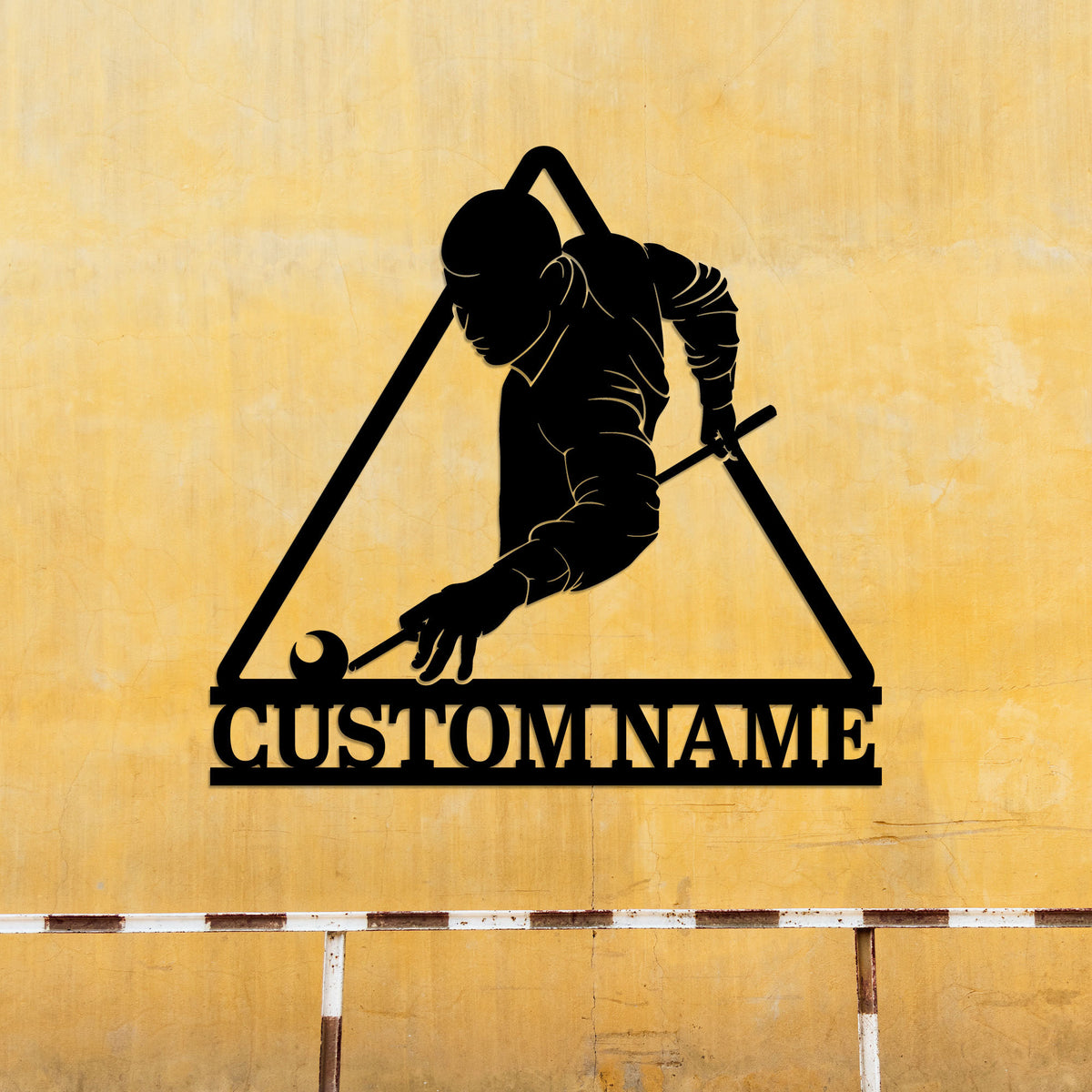 Custom Billiards Metal Sign with LED Lights, Personalized Snooker Decor