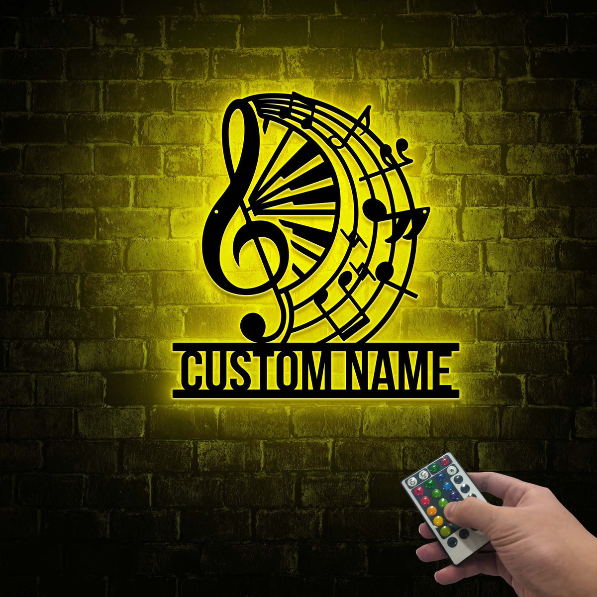 Personalized Piano Player Metal Sign, Music Room Decor with LED Lights
