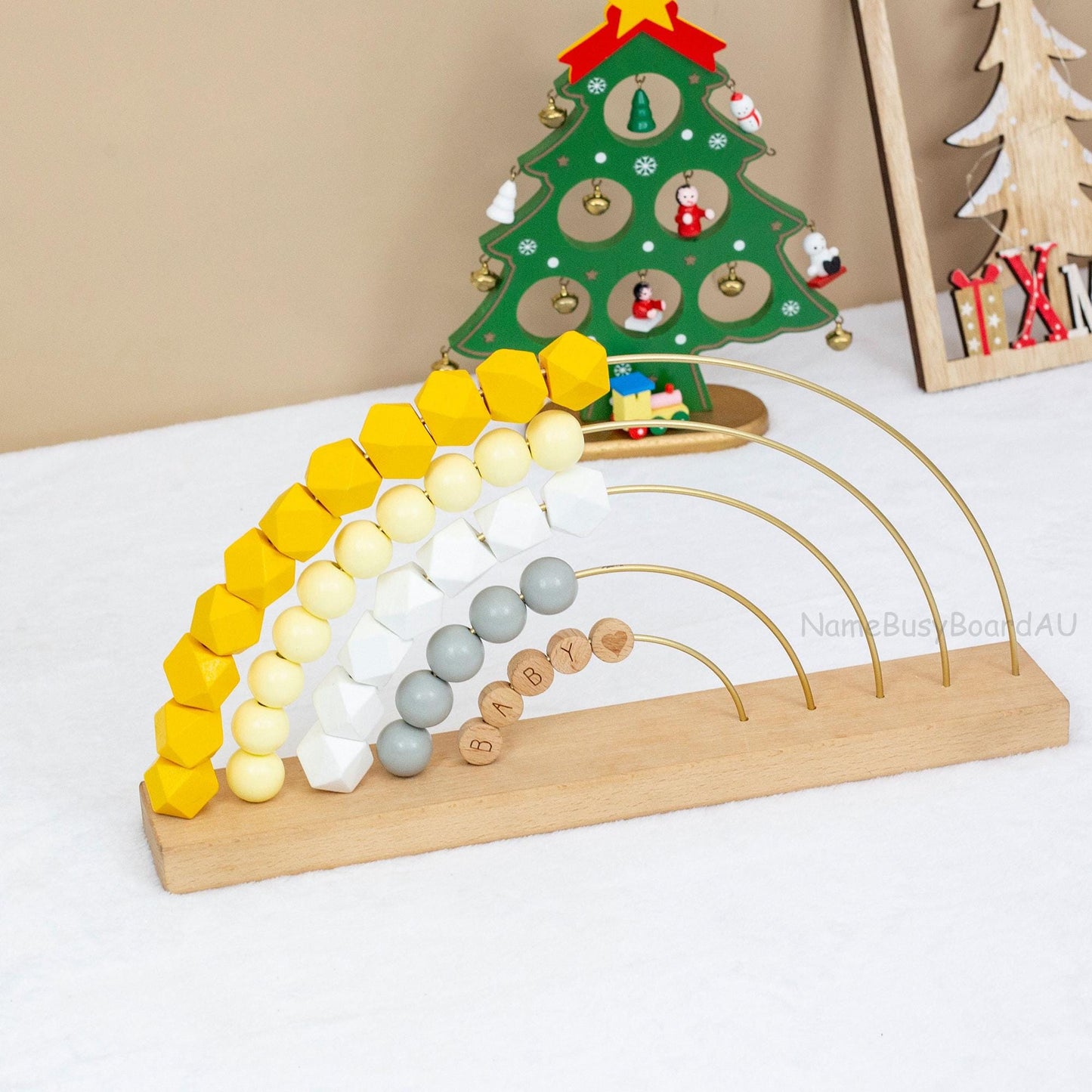 Wooden Name Abacus, Custom Name Abacus,Baby birthday gifts, Christmas gifts, first-meeting gifts