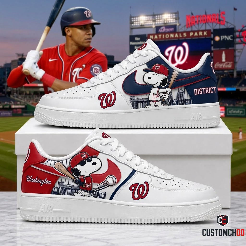 MLB Snoopy Fan Sneakers AF1 | Baseball Team Shoes Gift