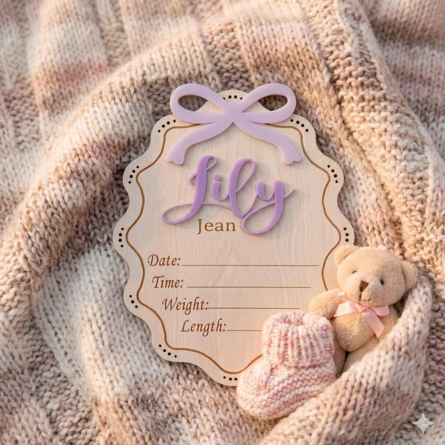 Baby Birth Stats Board