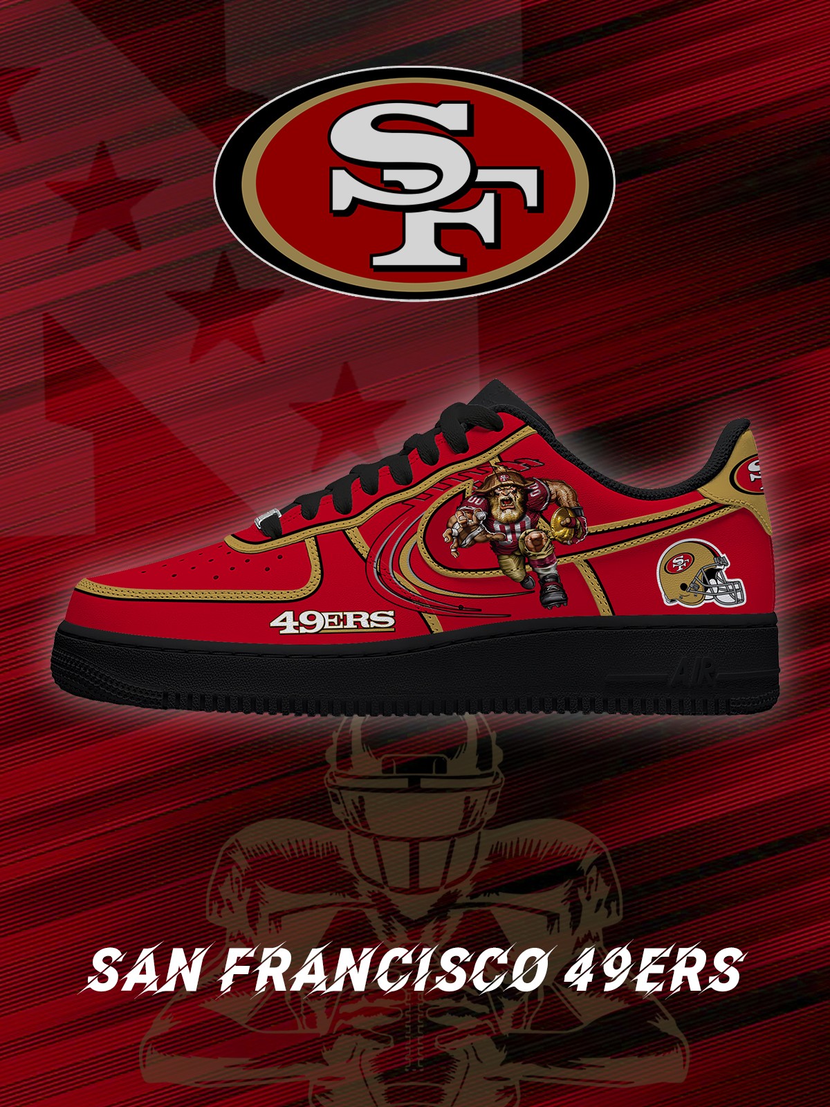 San Francisco Football V.2 Custom Sneakers | IC13