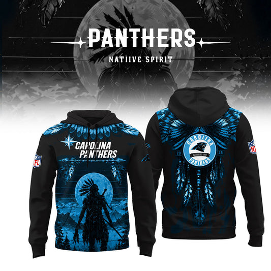 Carolina Panthers Native Spirit Heritage Hoodie 2026 Panthers Merch Present For Football Fans