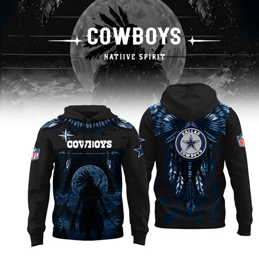 Dallas Cowboys Native Spirit Heritage Hoodie 2026 Dallas Cowboys Merch Present For Football Fan