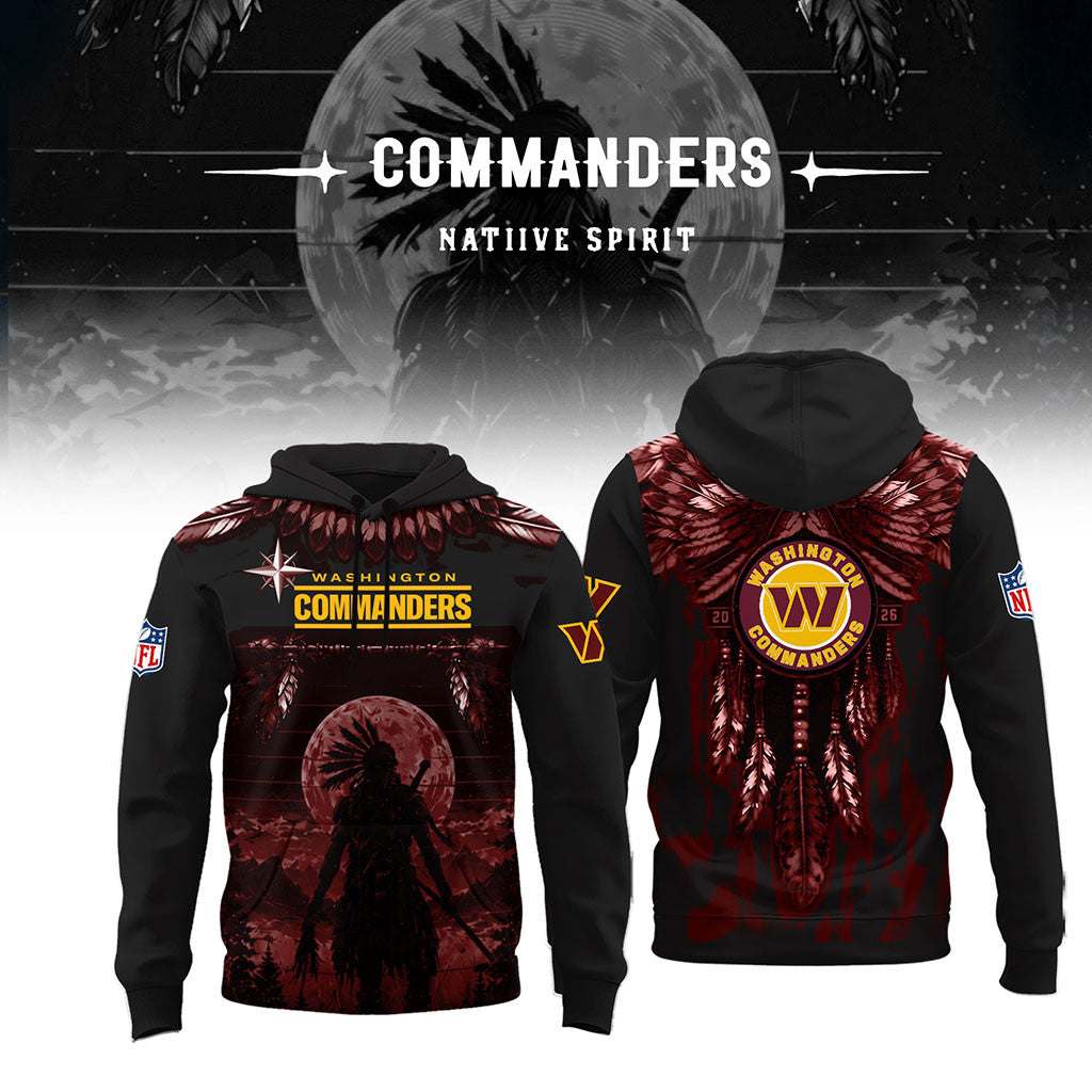 Washington Commanders Native Spirit Heritage Hoodie 2026 Commanders Merch Football Fan