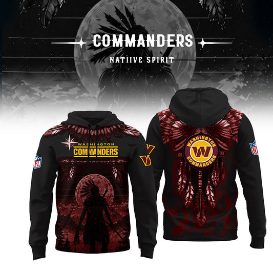 Washington Commanders Native Spirit Heritage Hoodie 2026 Commanders Merch Football Fan