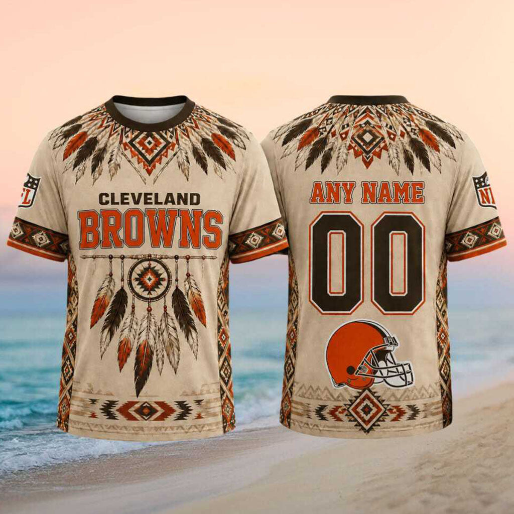 Custom Cleveland Browns Native American Dreamcatcher T-Shirt Cleveland Browns Fan Apparel