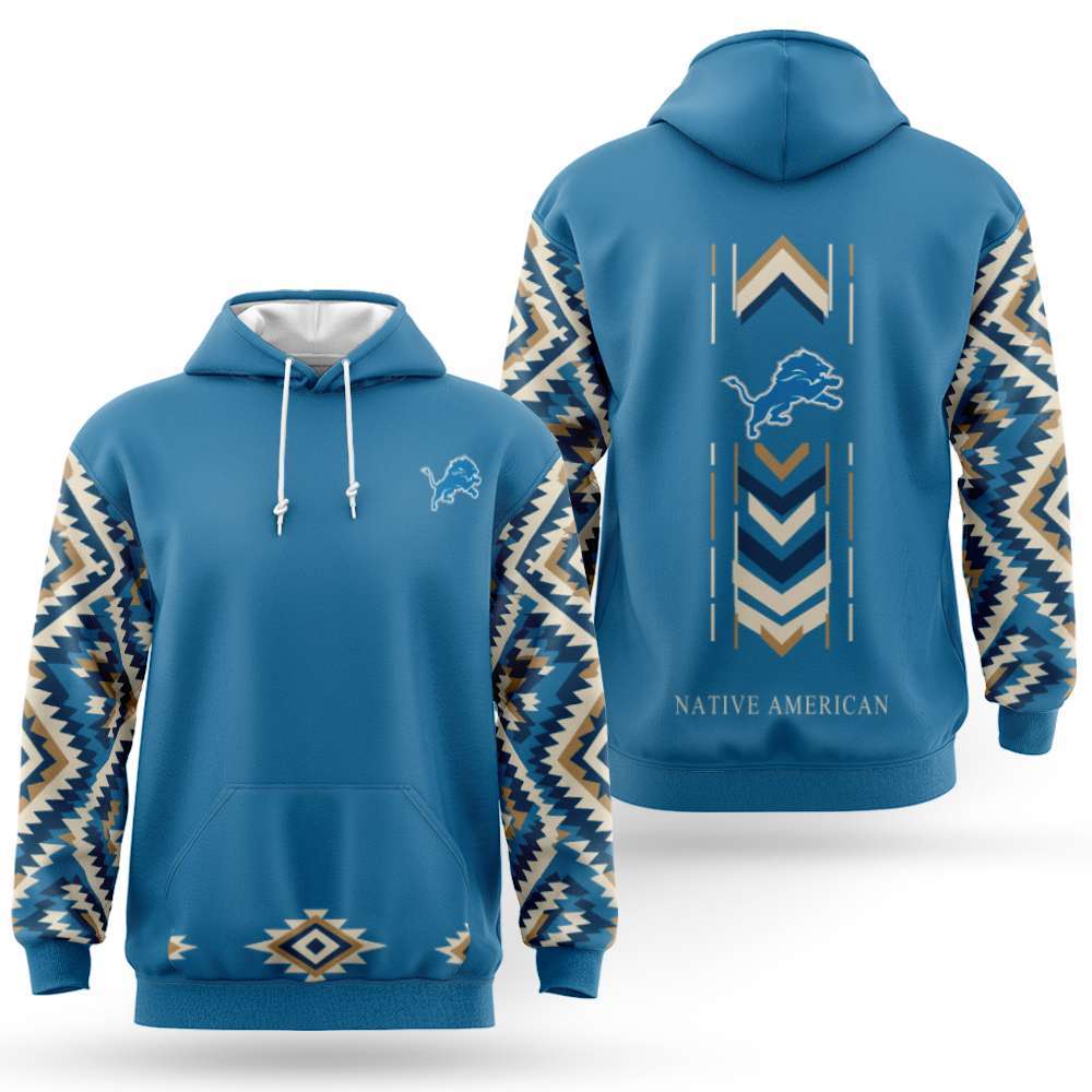 Detroit Lions Native American Heritage Month Hoodie Detroit Lions Merch Football Lover Gifts