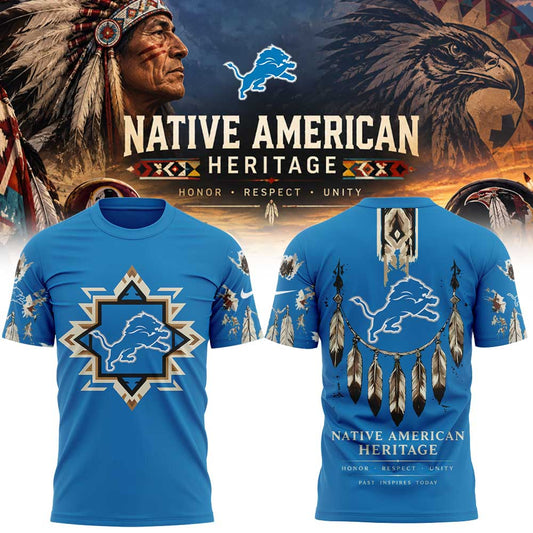 Detroit Lions Native American Heritage 2026 T-Shirt Detroit Lions Merch Gift For Football Fans