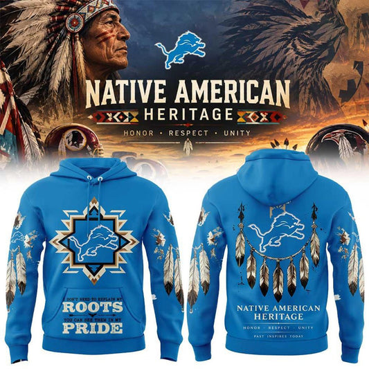 Detroit Lions Native American Heritage 2026 Hoodie Detroit Lions Merch Football Fan Gifts