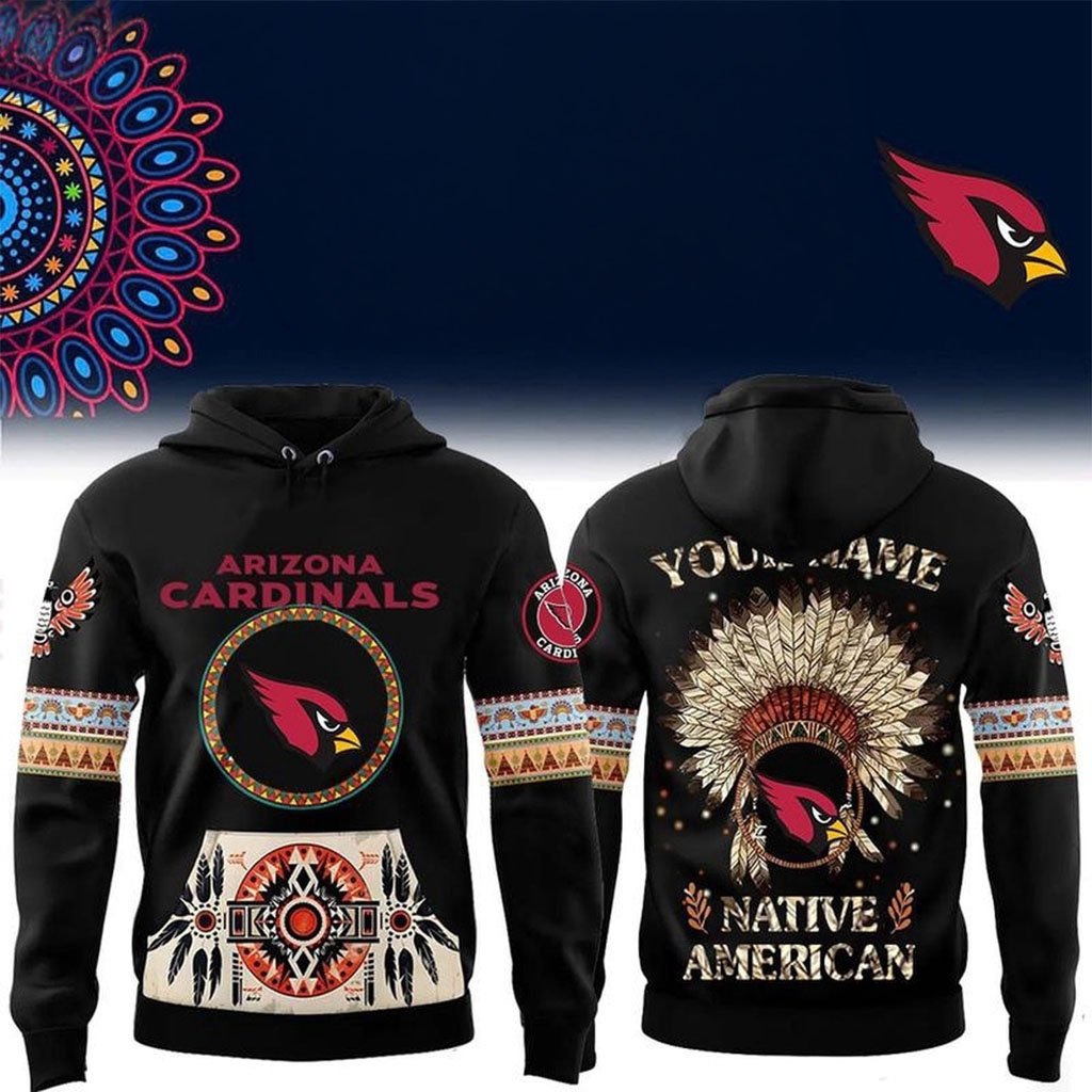 Custom Arizona Cardinals Native American Heritage Month Hoodie Cardinals Merch Brother Gifts