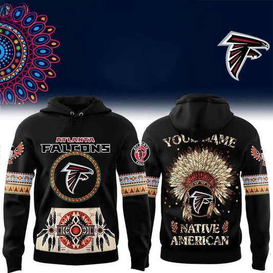 Custom Atlanta Falcons Native American Heritage Month Hoodie Falcons Merch Fans Gifts
