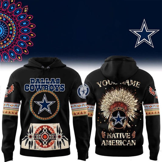 Custom Dallas Cowboys Native American Heritage Month Hoodie Cowboys Merch Gifts For Son