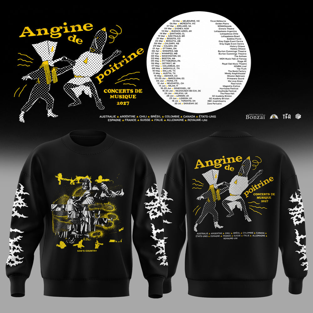 Angine De Poitrine Merch Concerts De Musique 2027 Sweatshirt Angine De Poitrine Tour Clothing | OO58