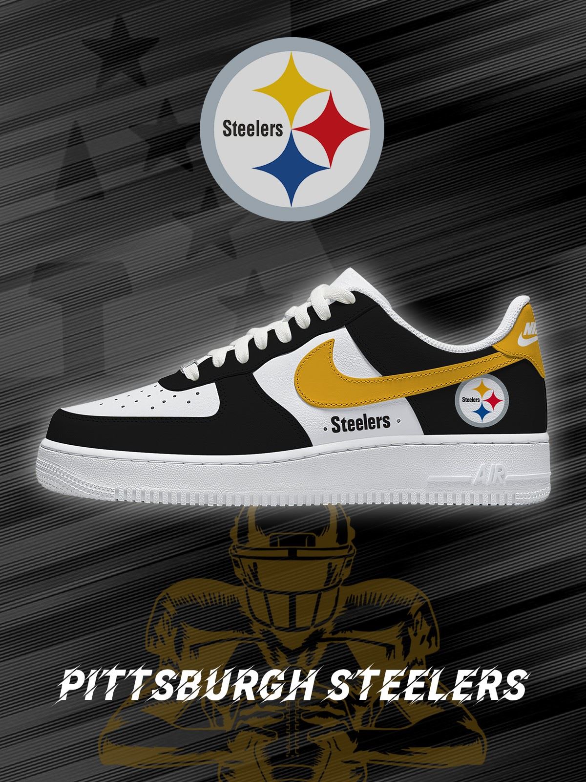 Pittsburgh Football Custom Sneakers | XE35