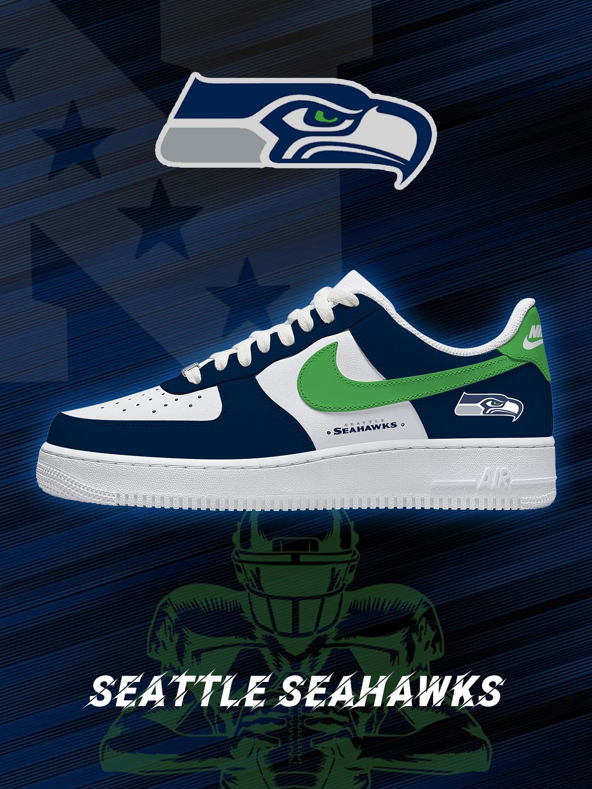 Seattle Football Custom Sneakers | PP68