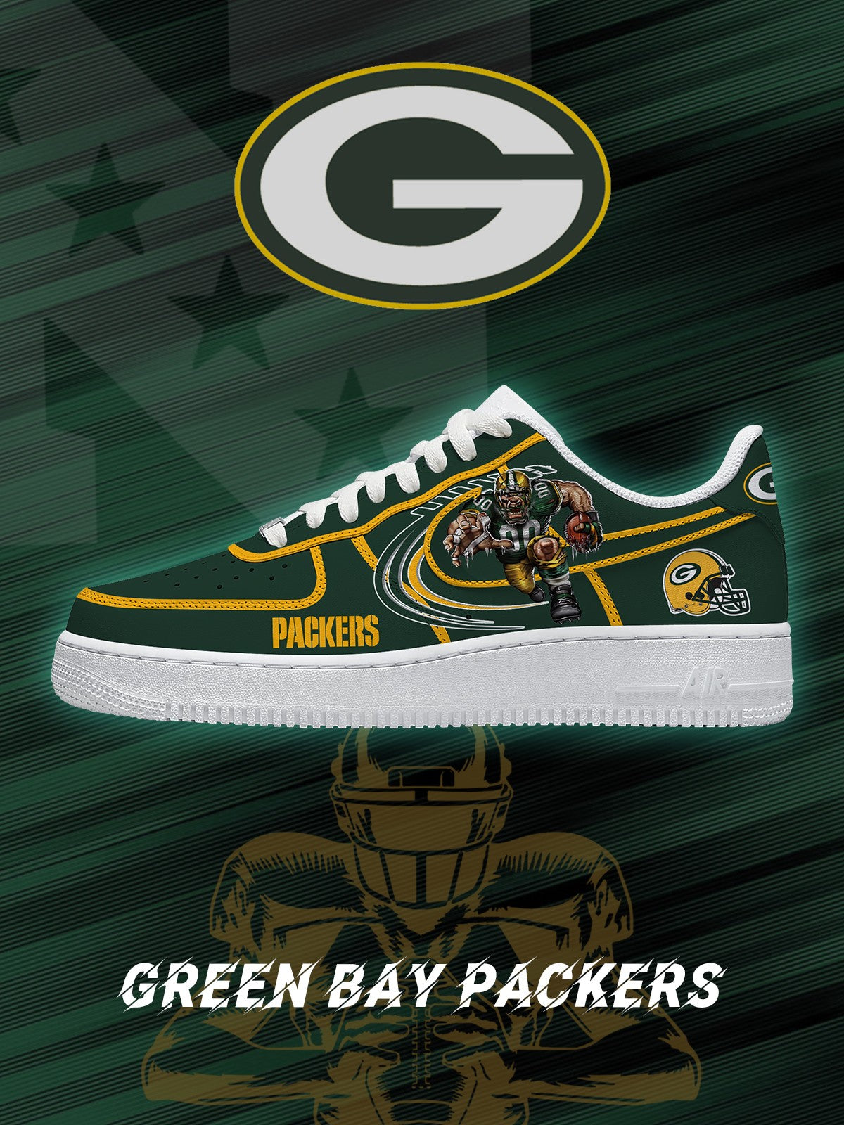 Green Bay Football V.2 Custom Sneakers | RA82