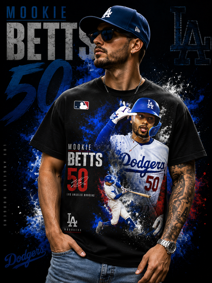 Mookie Betts No. 50 Baseball Fan Shirt — Hoodie —  | Los Angeles Dodgers Inspired MLB Apparel