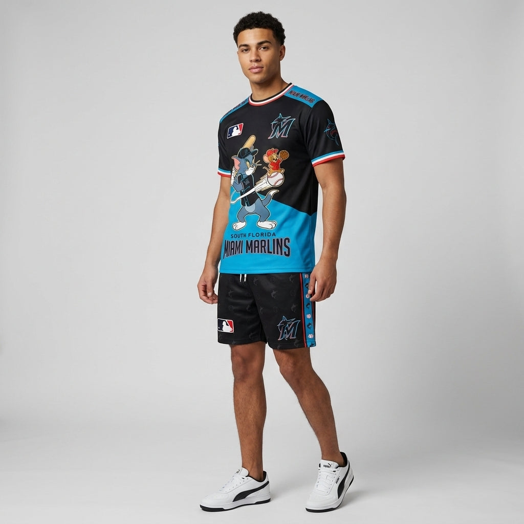 All USA Baseball Teams Inspired Fan Set — Graphic Jersey And Shorts Combo Outfit