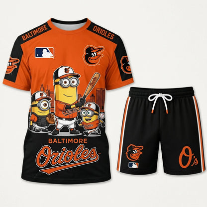 Minions MLB Baseball Fan Set — T-Shirt & Shorts | All 30 Teams Available