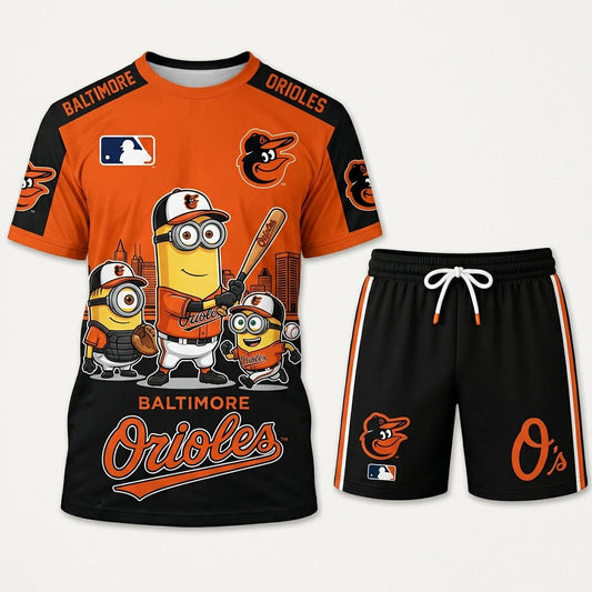 Minions MLB Baseball Fan Set — T-Shirt & Shorts | All 30 Teams Available