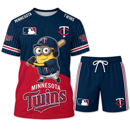 Minions MLB Baseball Fan Set — T-Shirt & Shorts | All 30 Teams Available
