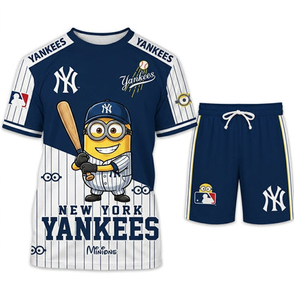 Minions MLB Baseball Fan Set — T-Shirt & Shorts | All 30 Teams Available