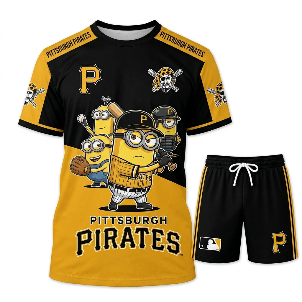 Minions MLB Baseball Fan Set — T-Shirt & Shorts | All 30 Teams Available