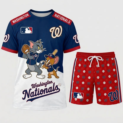 All USA Baseball Teams Inspired Fan Set — Graphic Jersey And Shorts Combo Outfit