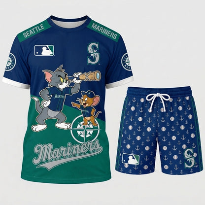 All USA Baseball Teams Inspired Fan Set — Graphic Jersey And Shorts Combo Outfit