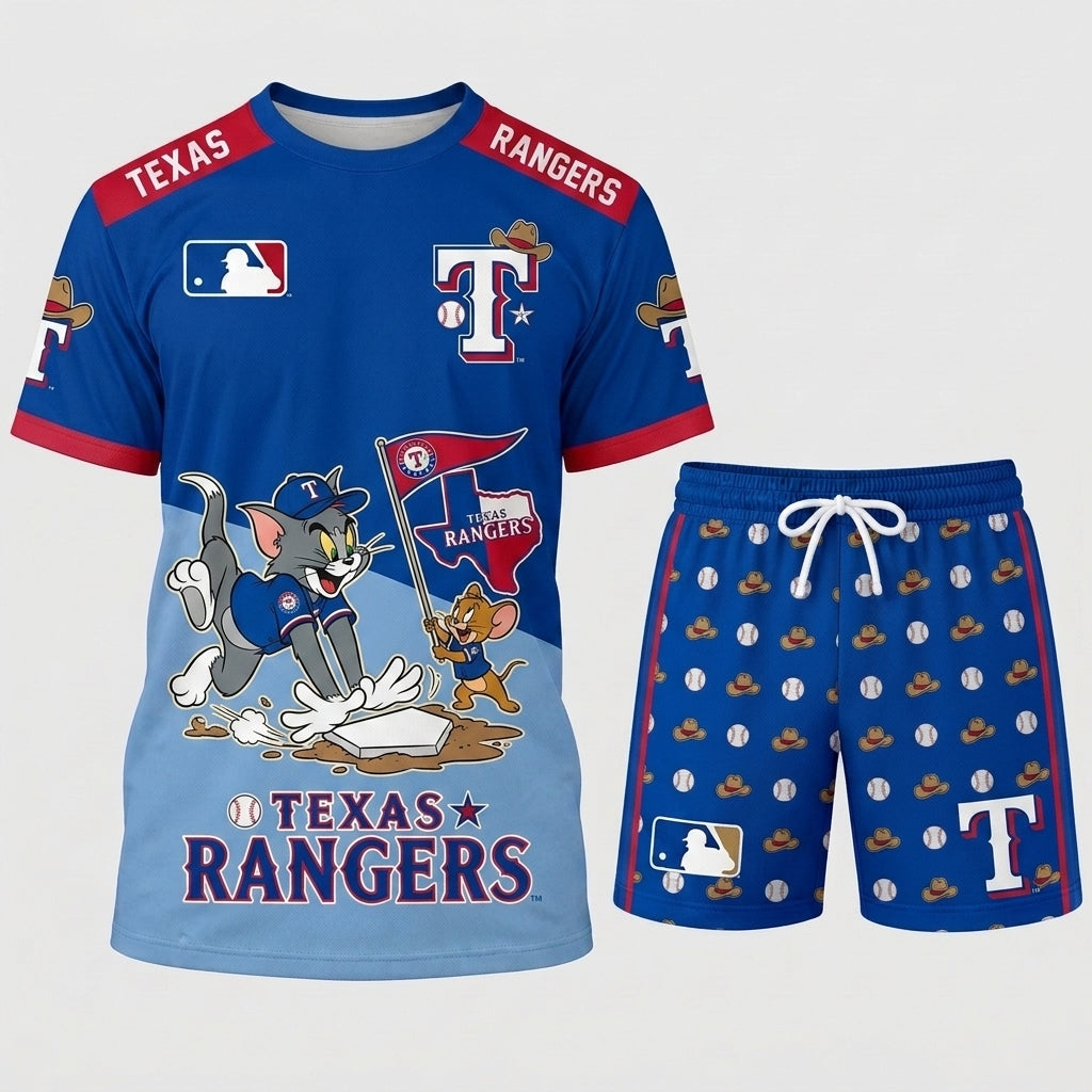 All USA Baseball Teams Inspired Fan Set — Graphic Jersey And Shorts Combo Outfit