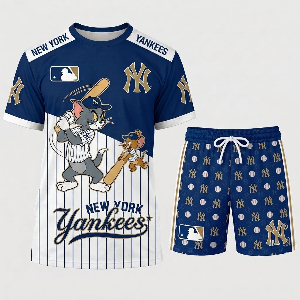 All USA Baseball Teams Inspired Fan Set — Graphic Jersey And Shorts Combo Outfit