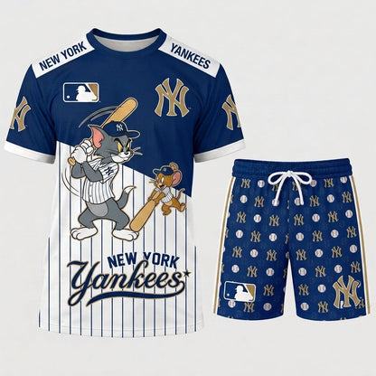 All USA Baseball Teams Inspired Fan Set — Graphic Jersey And Shorts Combo Outfit