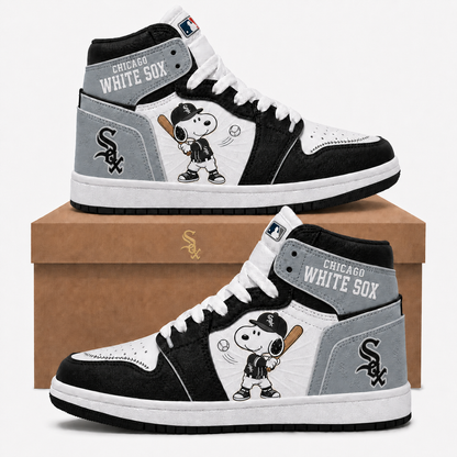 Snoopy MLB Baseball Fan High Top Sneakers JD1| All 30 Teams Available