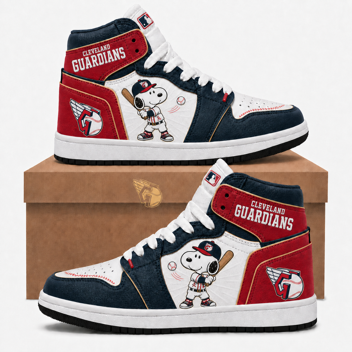 Snoopy MLB Baseball Fan High Top Sneakers JD1| All 30 Teams Available