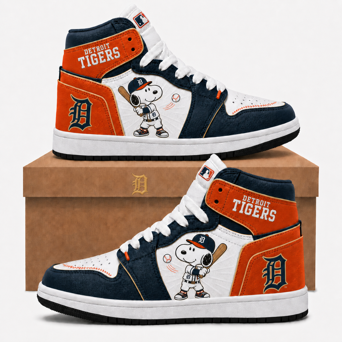 Snoopy MLB Baseball Fan High Top Sneakers JD1| All 30 Teams Available