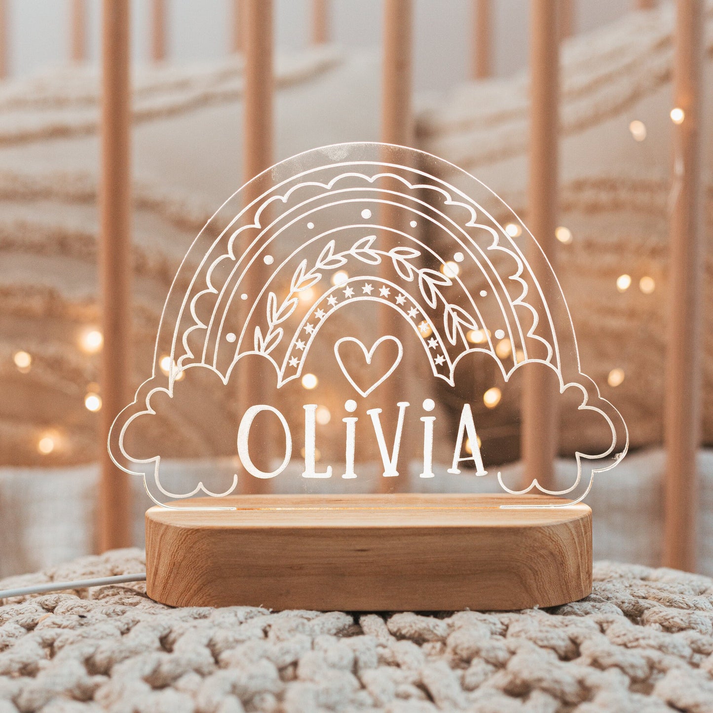 Personalized Kids Night Light with Touch Switch - Birthday & Easter Gift For Kids
