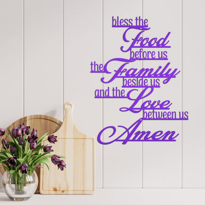 Christian Prayer Wall Sign - Metal Christian Prayer Sign