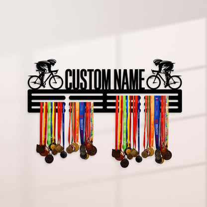Custom Cycling Medal Hanger, LED Wall Decor, Housewarming Gift