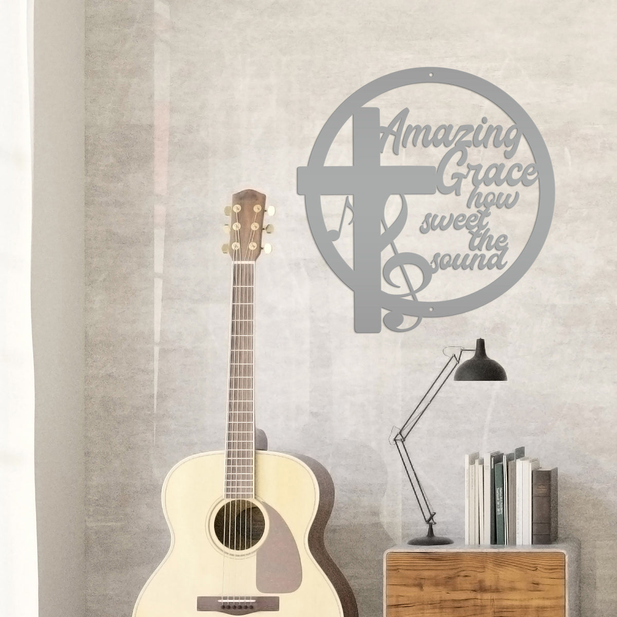 Amazing Grace Music Metal Sign