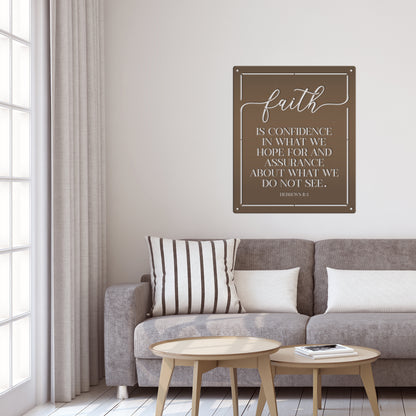 Bible Verse Sign, Christian Home Decor, Hebrews 11 Bible verse about Faith, Makes a unique gift idea.