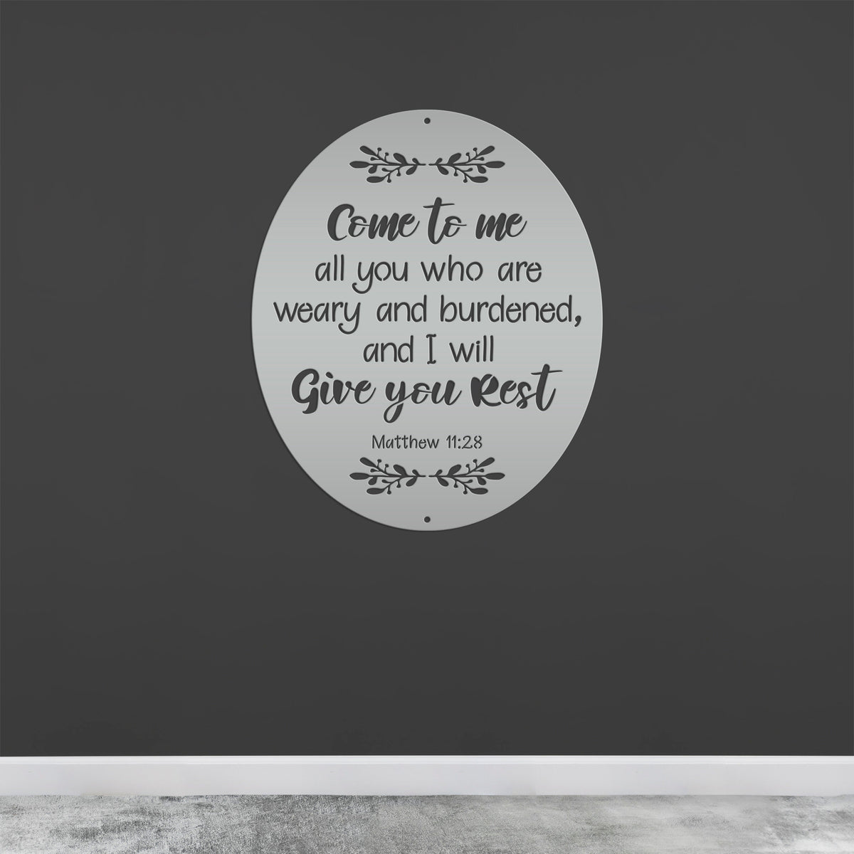 Biblical Blessings: Unique Metal Wall Hanging with Matthew Bible Verse for Christian Home Decor